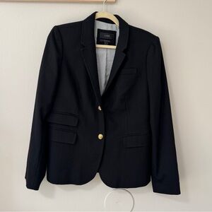 Jcrew schoolboy blazer women’s size 12 , wool black with gold buttons